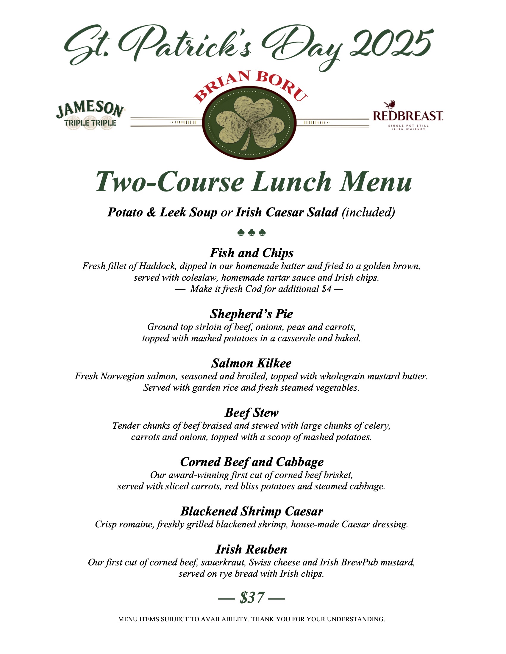 LunchMenu 2Course BB StPats2025 LTR 030625